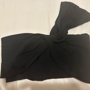 Zara Black One Shoulder Crop Top